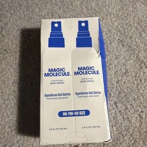 Lot Of 2 Magic Molecule Antimicrobial Skin Spray Hypochlorous Acid 3.4 oz Sealed